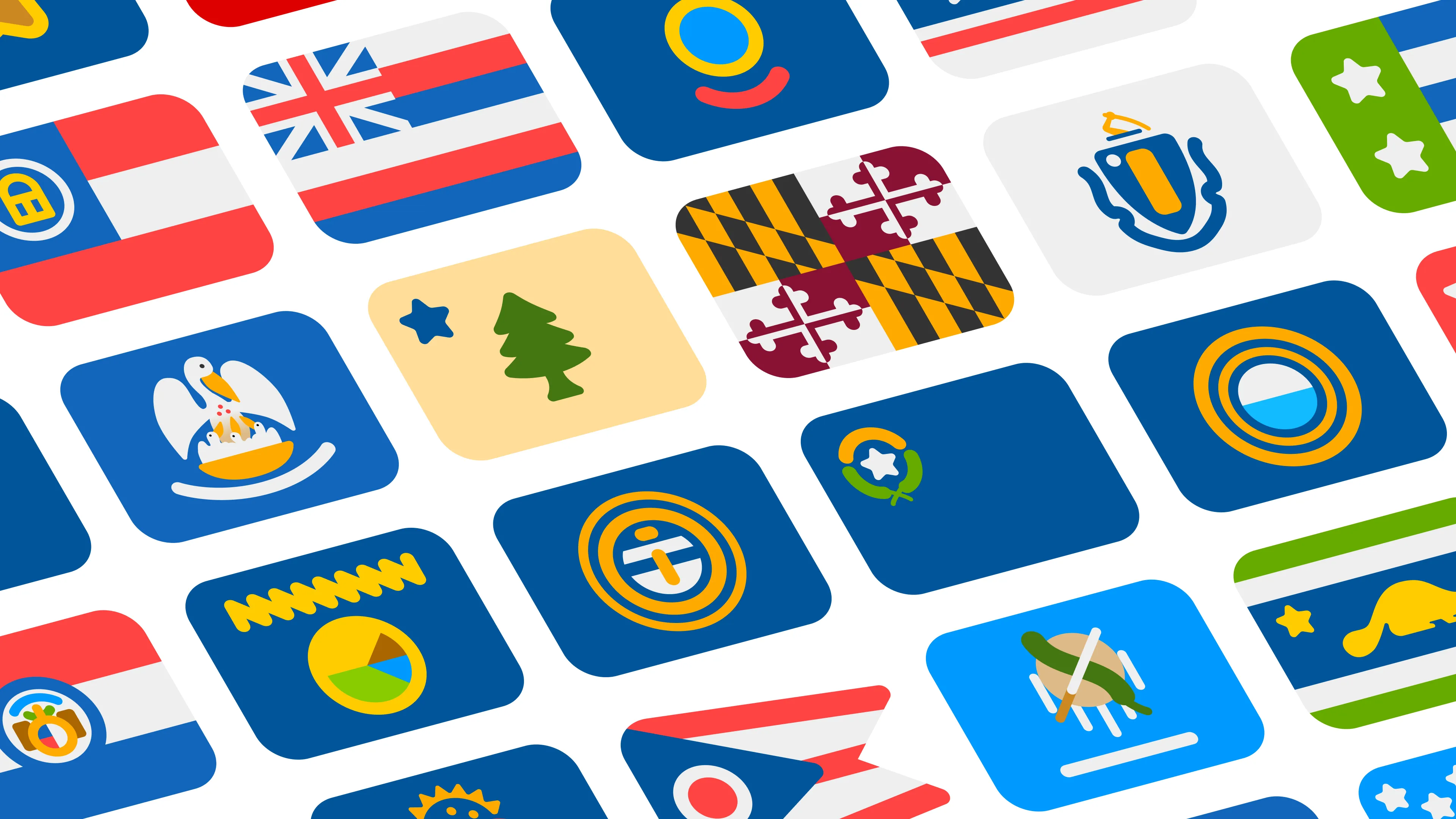 Display of flag icons designed by Adrian Keim (@aetinx).