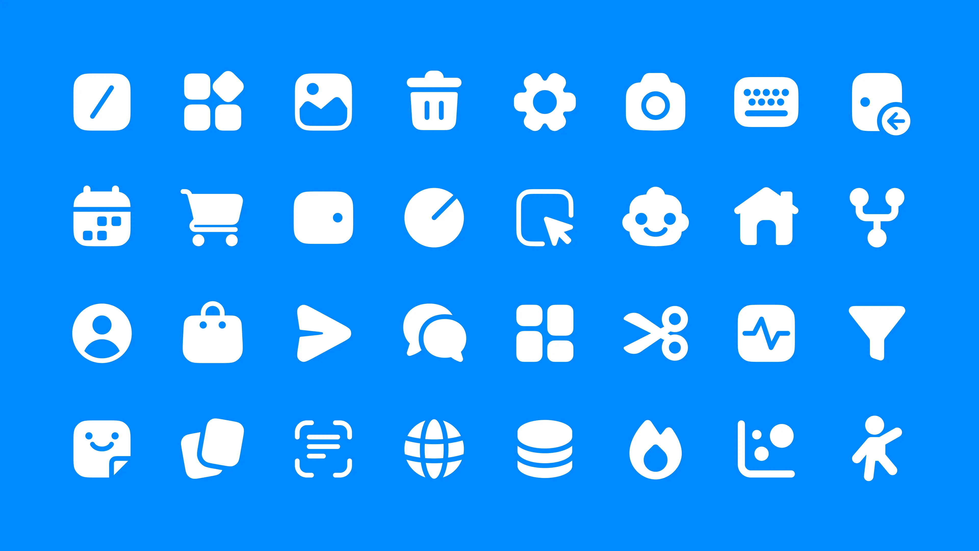 Preview of symbols from a legacy icon set.